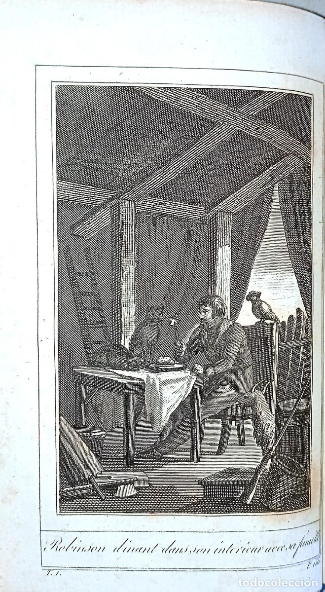 Libros antiguos: AVENTURES DE ROBINSON CRUSO&Eacute;. 4 TOMES - Foto 7