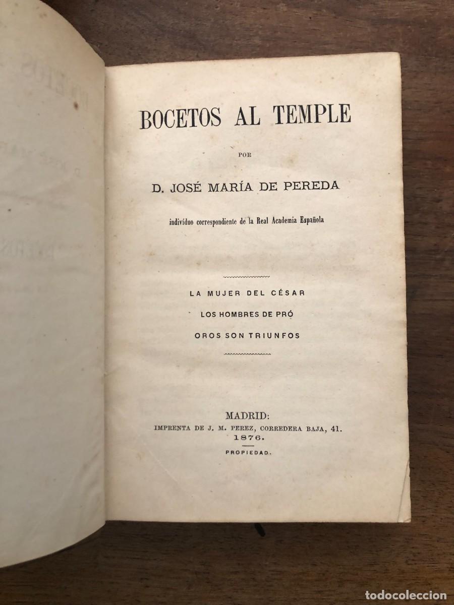 Libros antiguos: JOS&Eacute; MAR&Iacute;A DE PEREDA, BOCETOS AL TEMPLE, 1876 - Foto 2