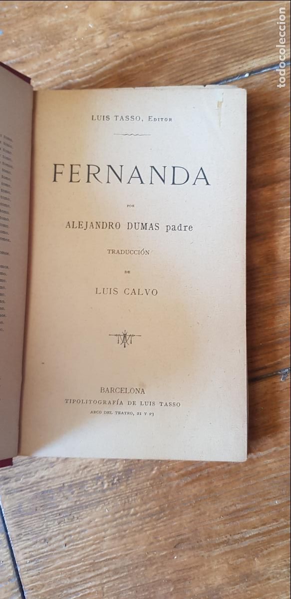 Libros antiguos: ALEJANDRO DUMAS FERNANDA EDITORIAL LUIS TASSO - Foto 3