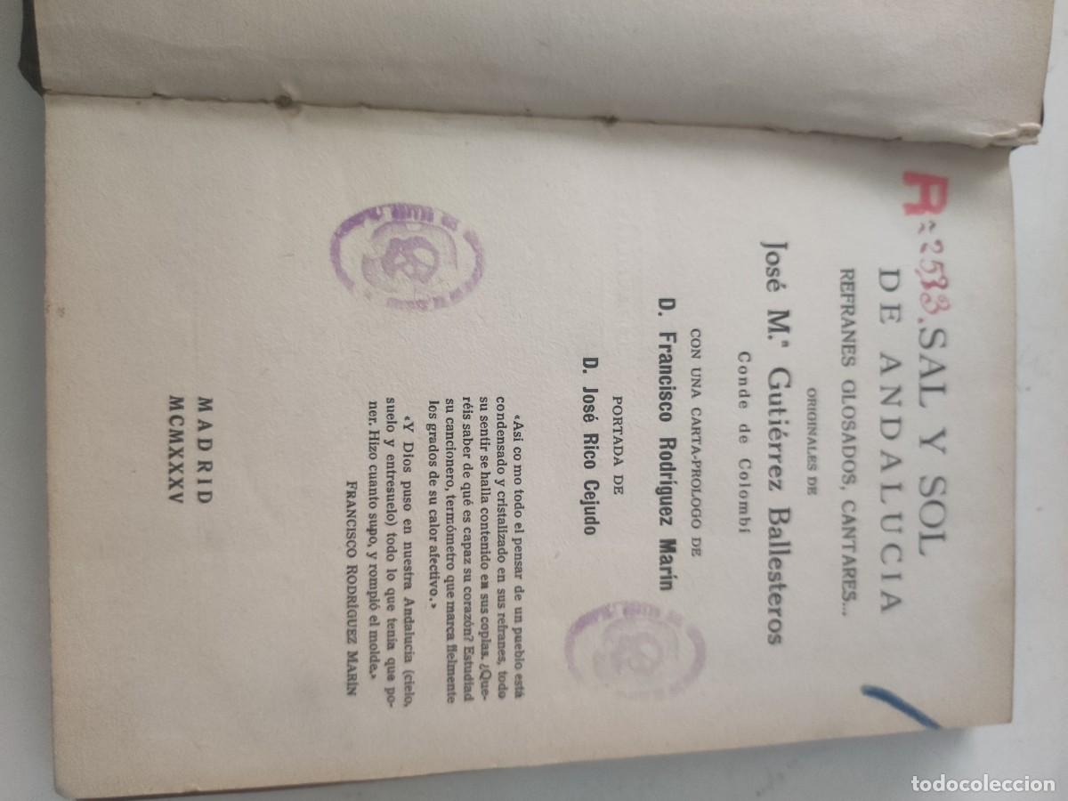 Libros antiguos: Sol a sol de Andaluc&iacute;a. Guti&eacute;rrez Ballesteros. - Foto 5