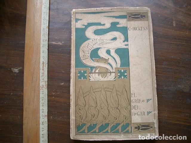 Libros antiguos: Edici&oacute;n rara de El Grillo del Hogar de Dickens 1902 - Foto 1