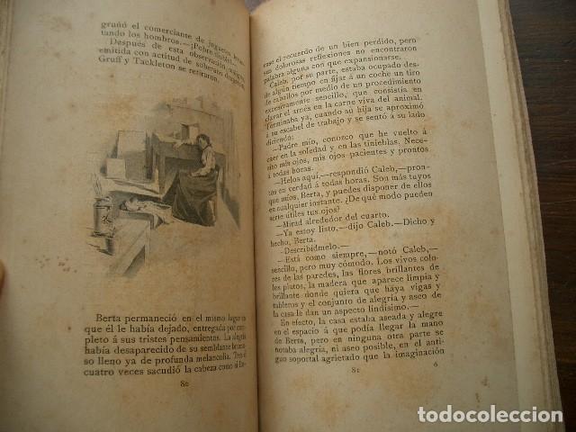 Libros antiguos: Edici&oacute;n rara de El Grillo del Hogar de Dickens 1902 - Foto 3