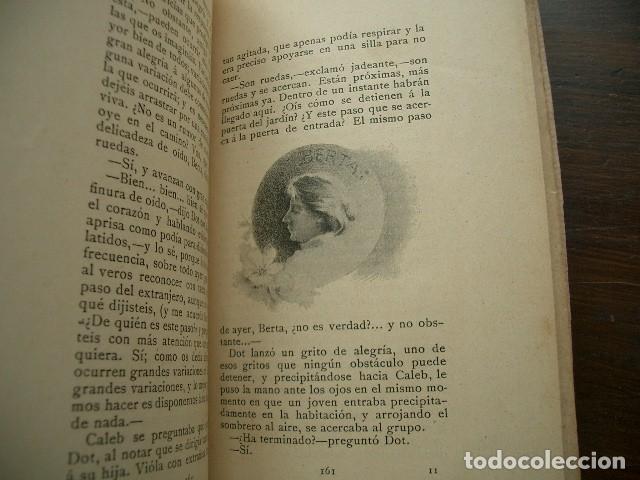 Libros antiguos: Edici&oacute;n rara de El Grillo del Hogar de Dickens 1902 - Foto 5
