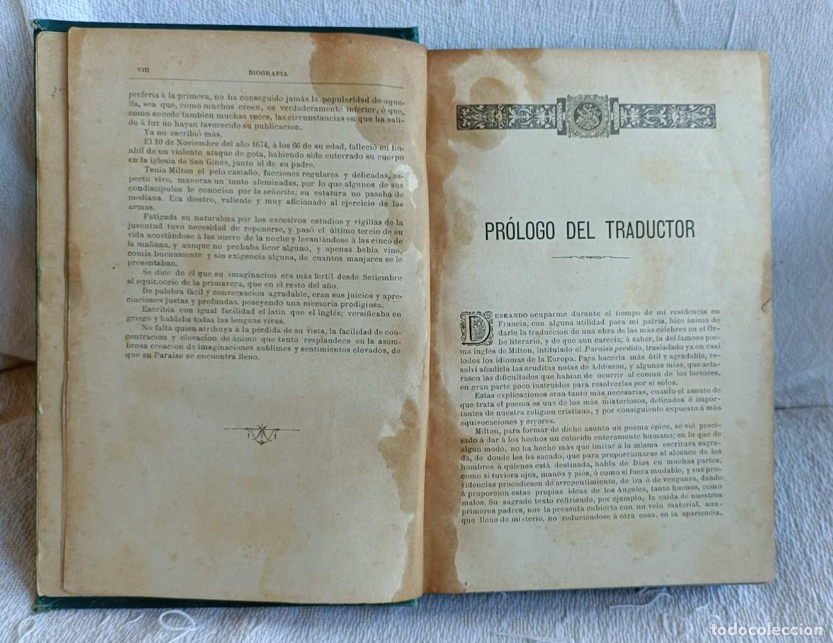 Libros antiguos: John Milton. El para&iacute;so perdido 1883 - Foto 5