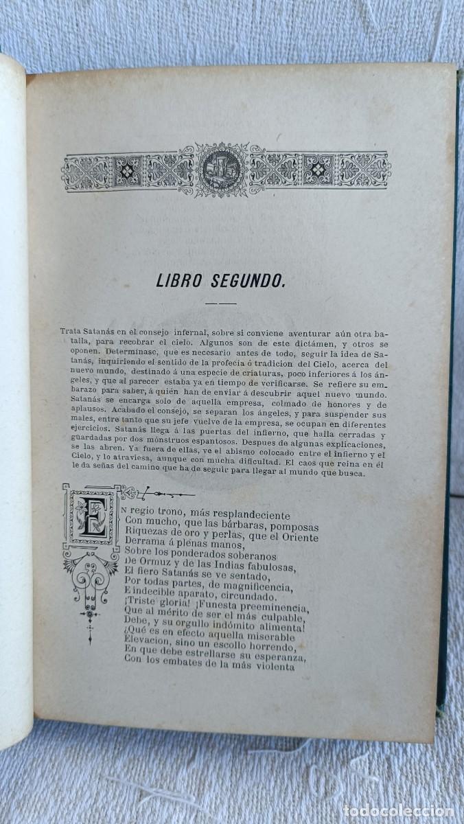 Libros antiguos: John Milton. El para&iacute;so perdido 1883 - Foto 10