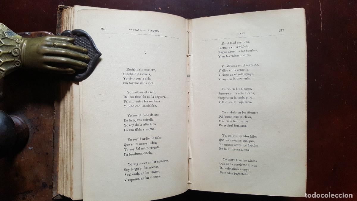 Libros antiguos: Obras de B&eacute;cquer. Tomo segundo. Tercera edici&oacute;n 1881 - Foto 7