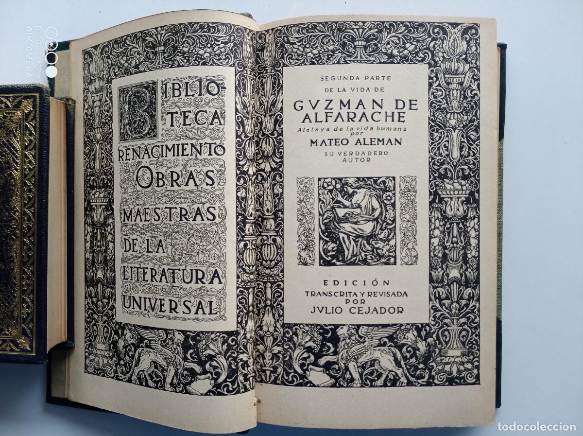 Libros antiguos: LIBRERIA GHOTICA. LUJOSA EDICI&Oacute;N EN PIEL DE MATEO ALEMAN. GUZMAN DE ALFARACHE. 1912.