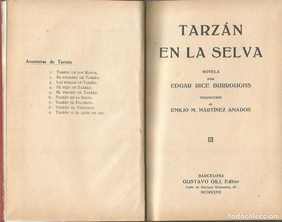 Libros antiguos: TARZ&Aacute;N EN LA SELVA - EDGAR RICE BURROUGHS - 1927 - Foto 1