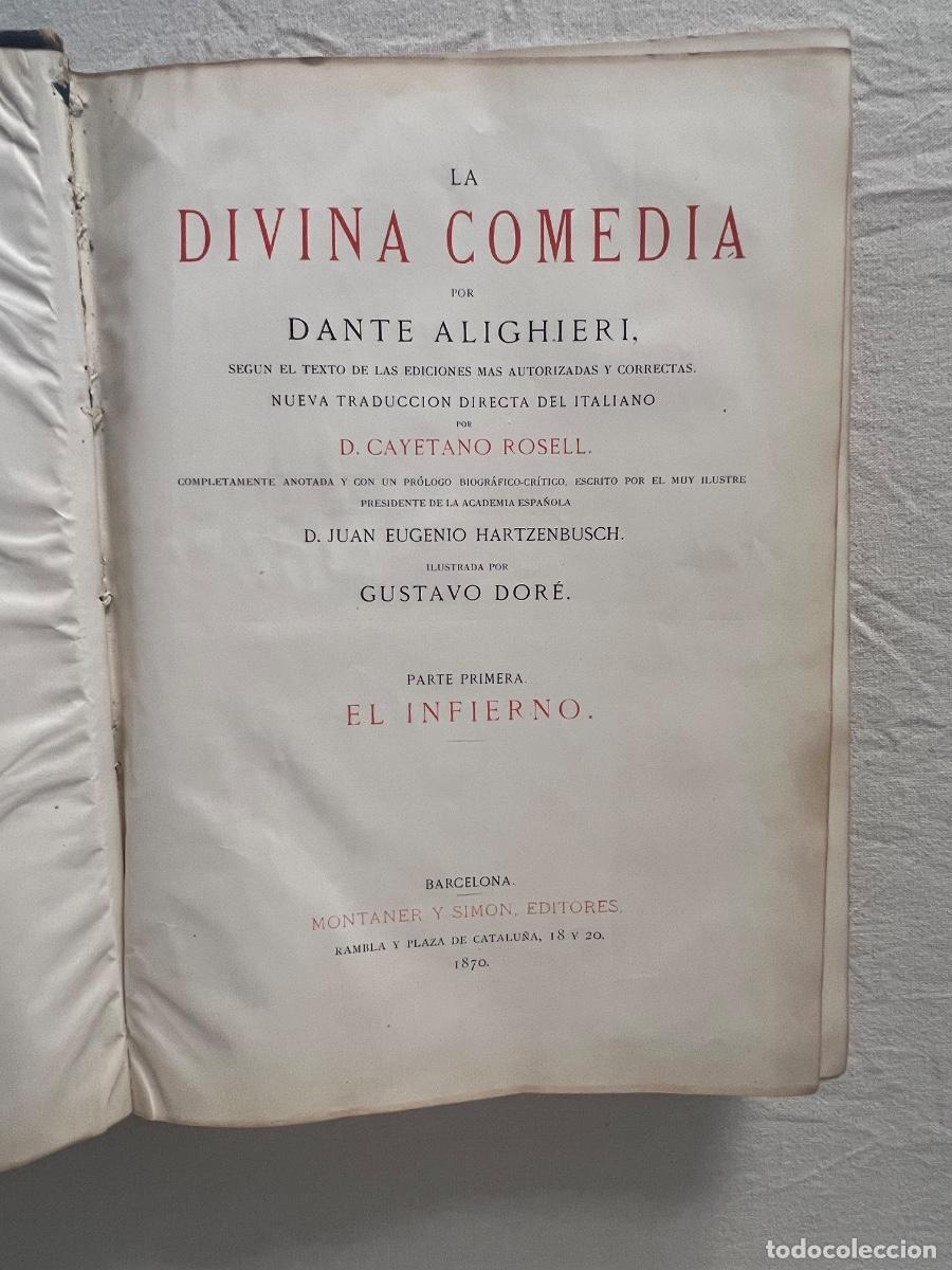 Libros antiguos: La Divina Comedia, Edici&oacute;n ilustrada, Gustavo Dor&eacute;, 1870 - Foto 4