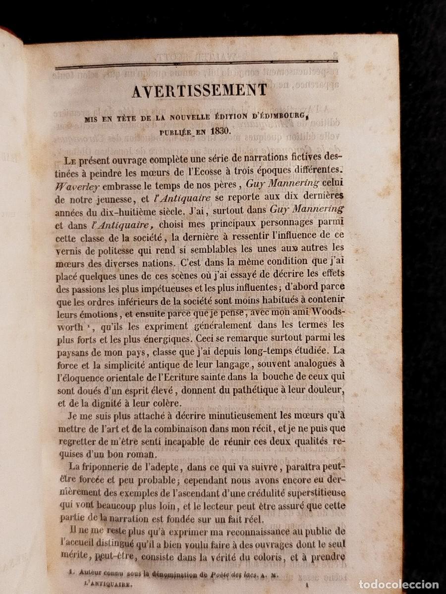 Libros antiguos: 1837. Lantiquaire. Walter Scott. - Foto 3
