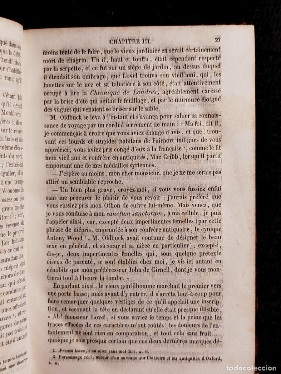 Libros antiguos: 1837. Lantiquaire. Walter Scott. - Foto 4