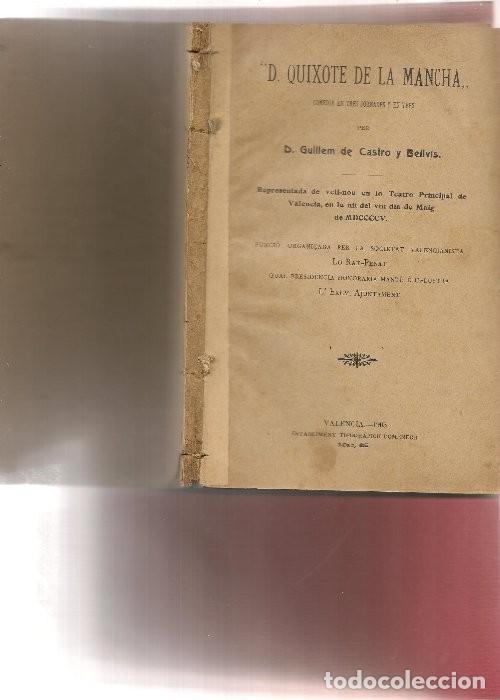 Libros antiguos: CASTRO Y BELLIS,Guillem de,Don QUIXOTE DE LA MANCHA - Foto 1