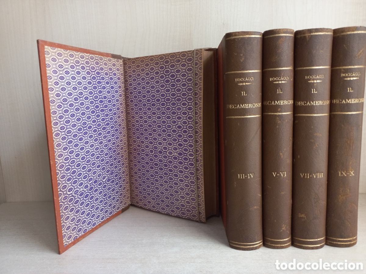 Libros antiguos: Il decamerone. Giovanni Boccacci. Formiggini Editore, 1922. COMPLETO. - Foto 4