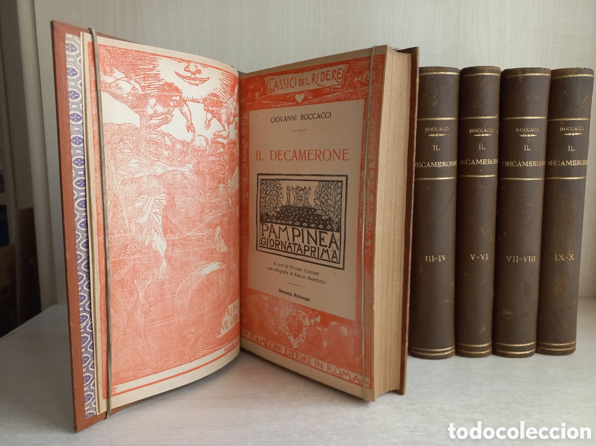 Libros antiguos: Il decamerone. Giovanni Boccacci. Formiggini Editore, 1922. COMPLETO. - Foto 6