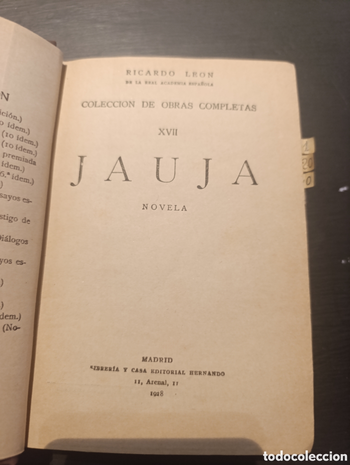 Libros antiguos: Jauja. Ricardo Le&oacute;n. Madrid 1928 - Foto 1