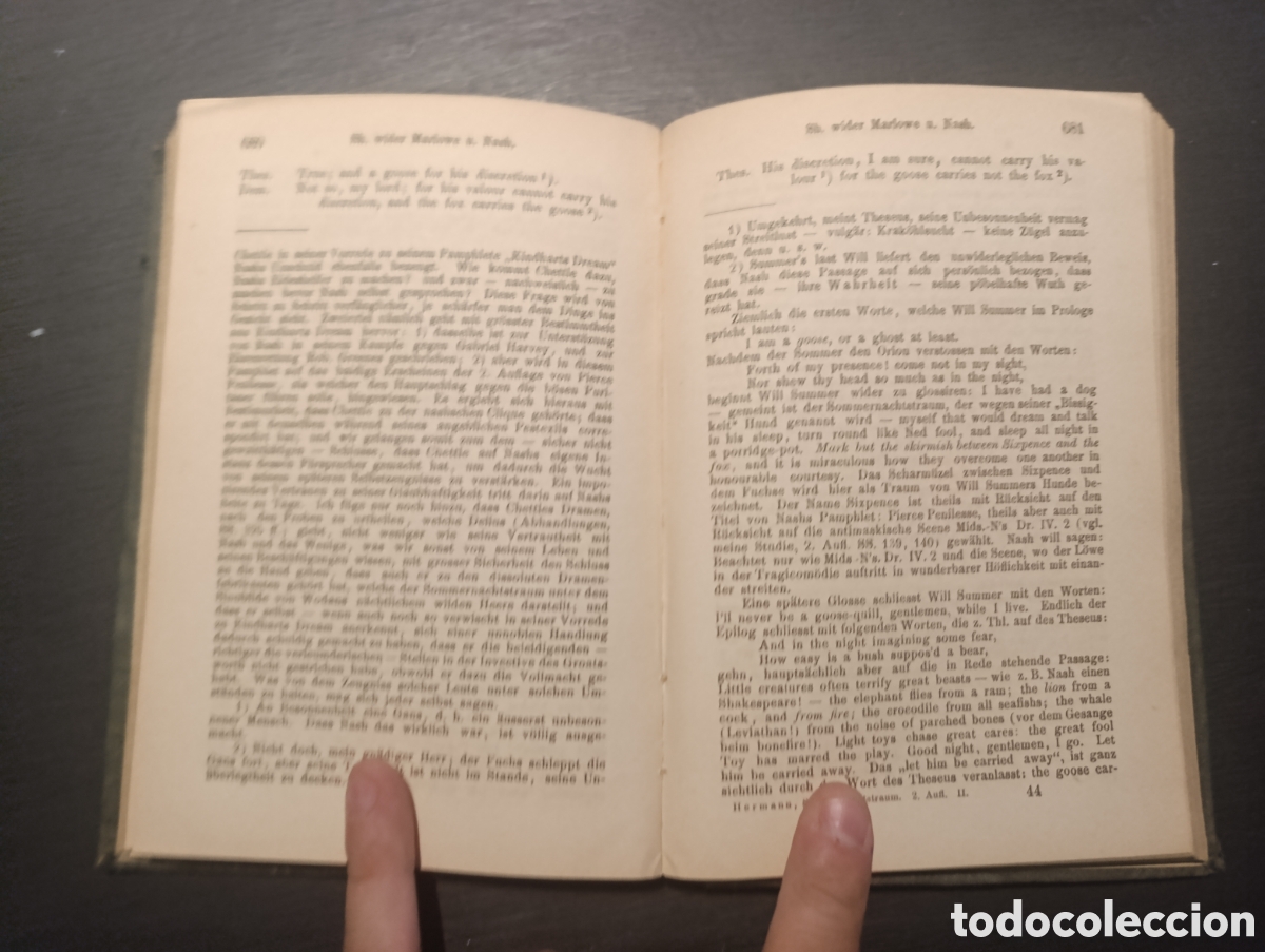 Libros antiguos: Shakespeare der K&auml;mpfer. E. Hermann. NY 1879 - Foto 3