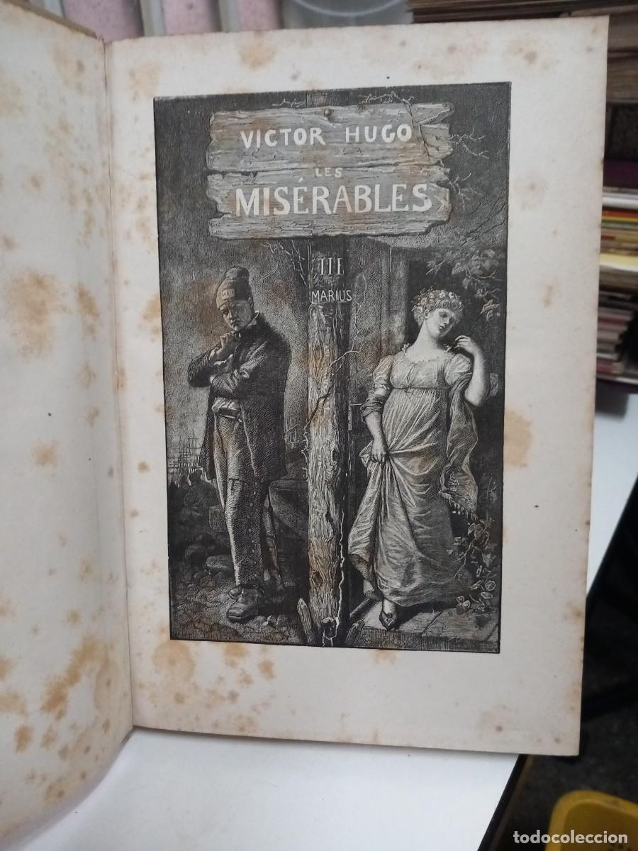 Libros antiguos: Les Miserables. Victor Hugo. Marius. 1876. - Foto 2
