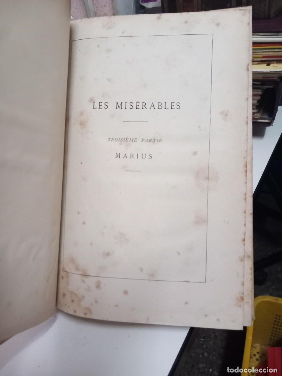 Libros antiguos: Les Miserables. Victor Hugo. Marius. 1876. - Foto 3