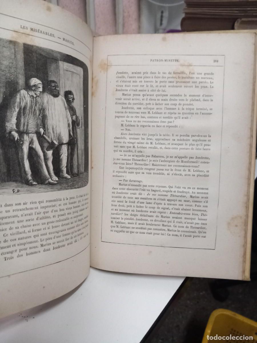 Libros antiguos: Les Miserables. Victor Hugo. Marius. 1876. - Foto 6