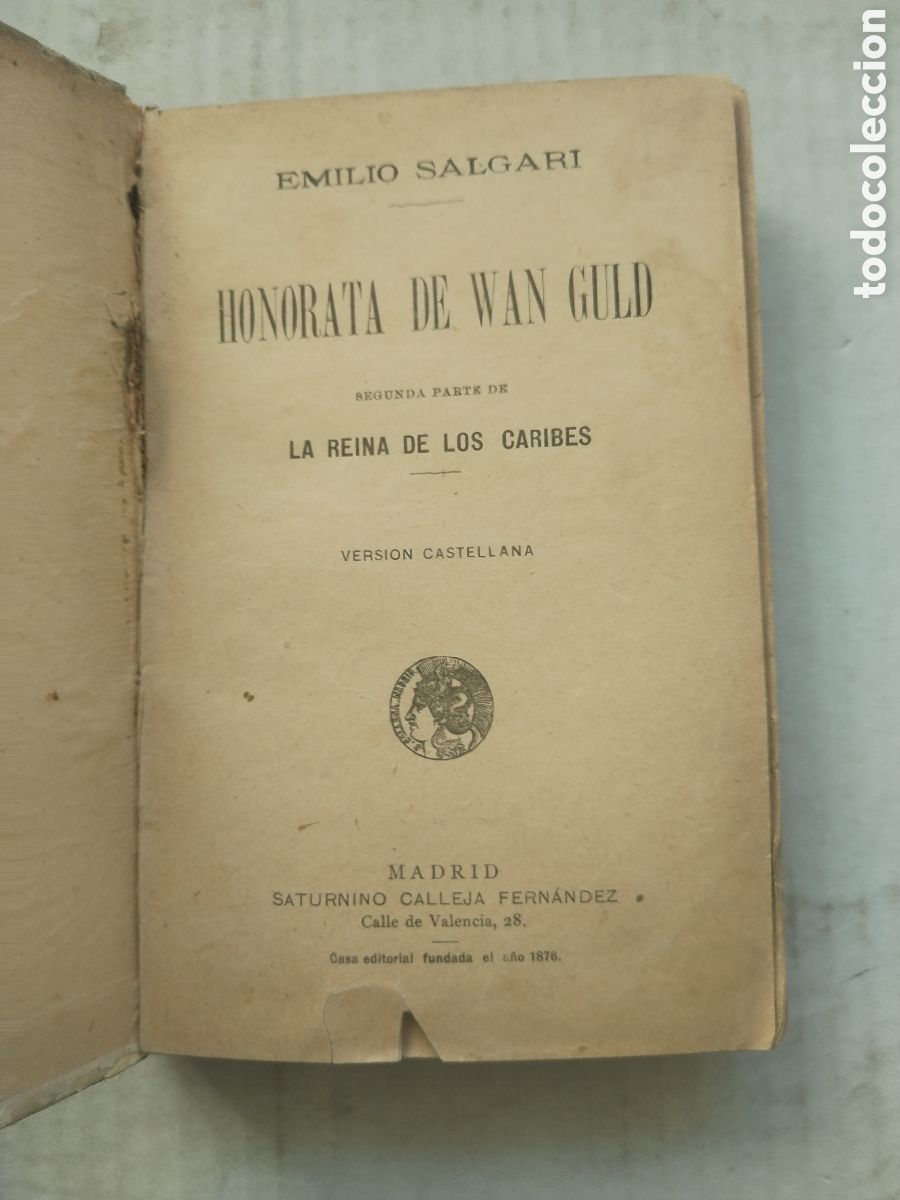 Libros antiguos: HONORATA DE WAN-GULD/SALGARI CALLEJA - Foto 2