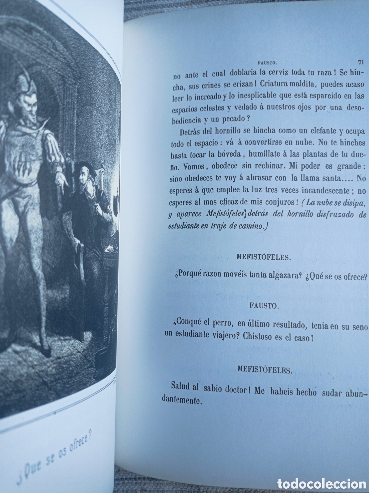 Libros antiguos: FAUSTO. GOETHE. EDICI&Oacute;N DE 1864. FACS&Iacute;MIL - Foto 4