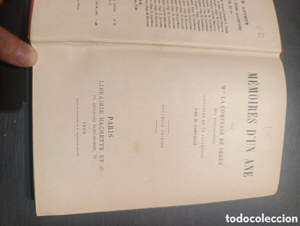 Libros antiguos: M&Eacute;MOIRES DUN ANE PAR LA COMTESSE DE SEGUR. Paris 1909 - Foto 6