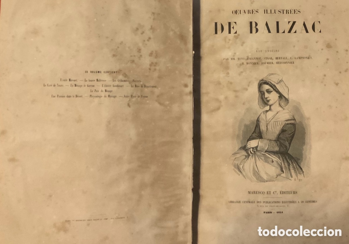 Libros antiguos: Ouvres Illustr&eacute;es de Balzac. 1854 - Foto 4