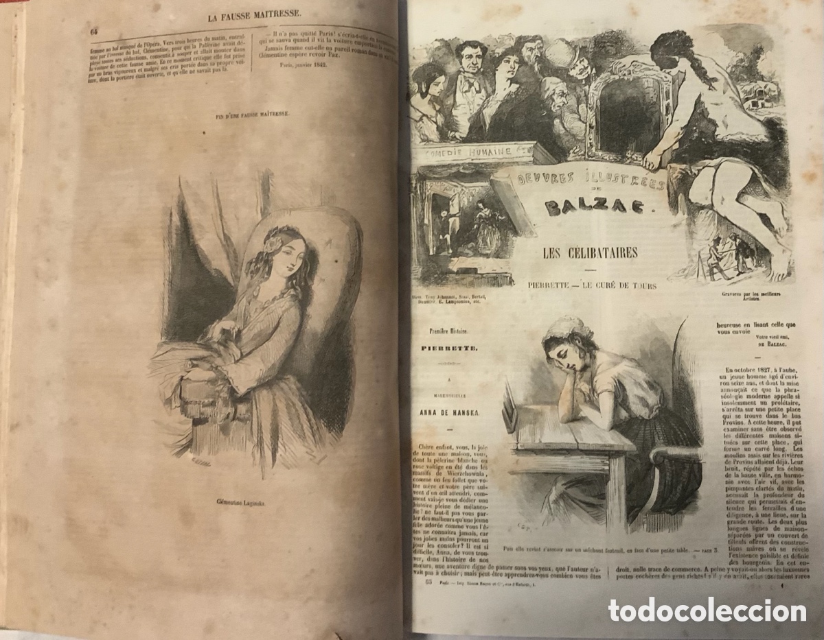 Libros antiguos: Ouvres Illustr&eacute;es de Balzac. 1854 - Foto 8