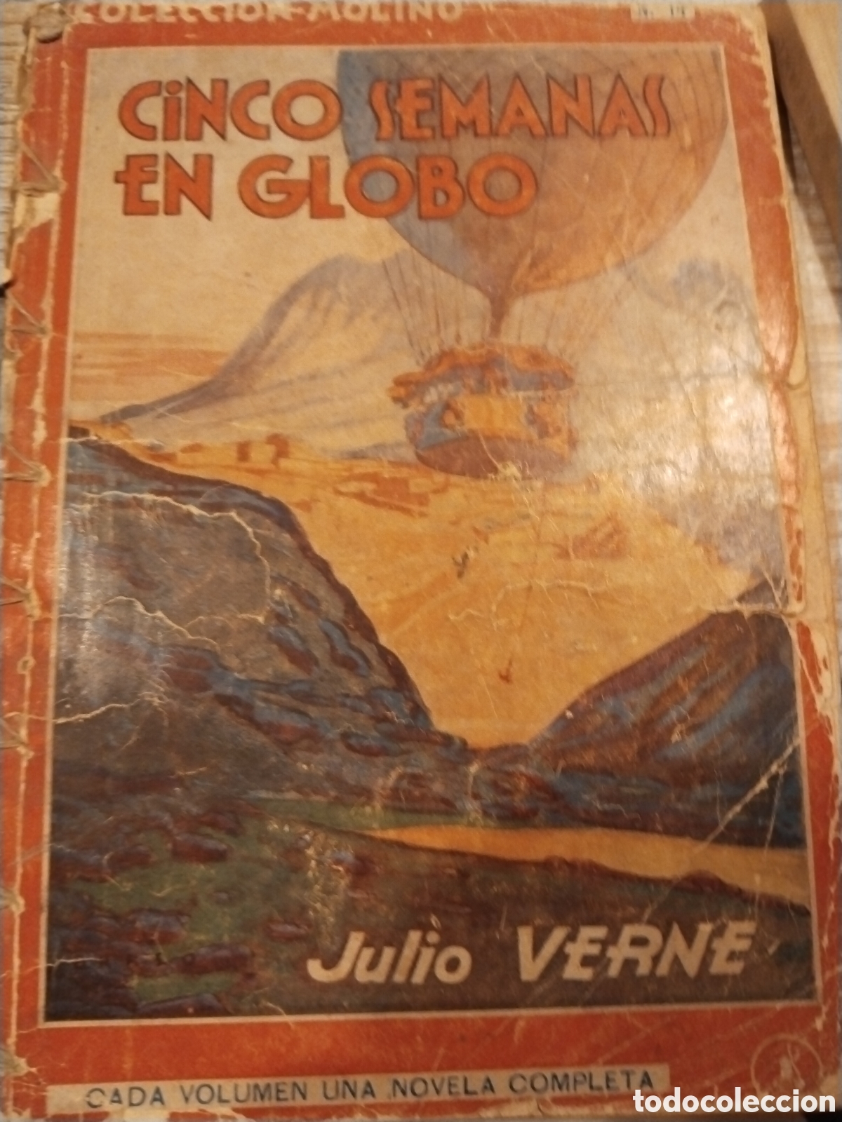 Libros antiguos: Cinco semanas en globo - Foto 1