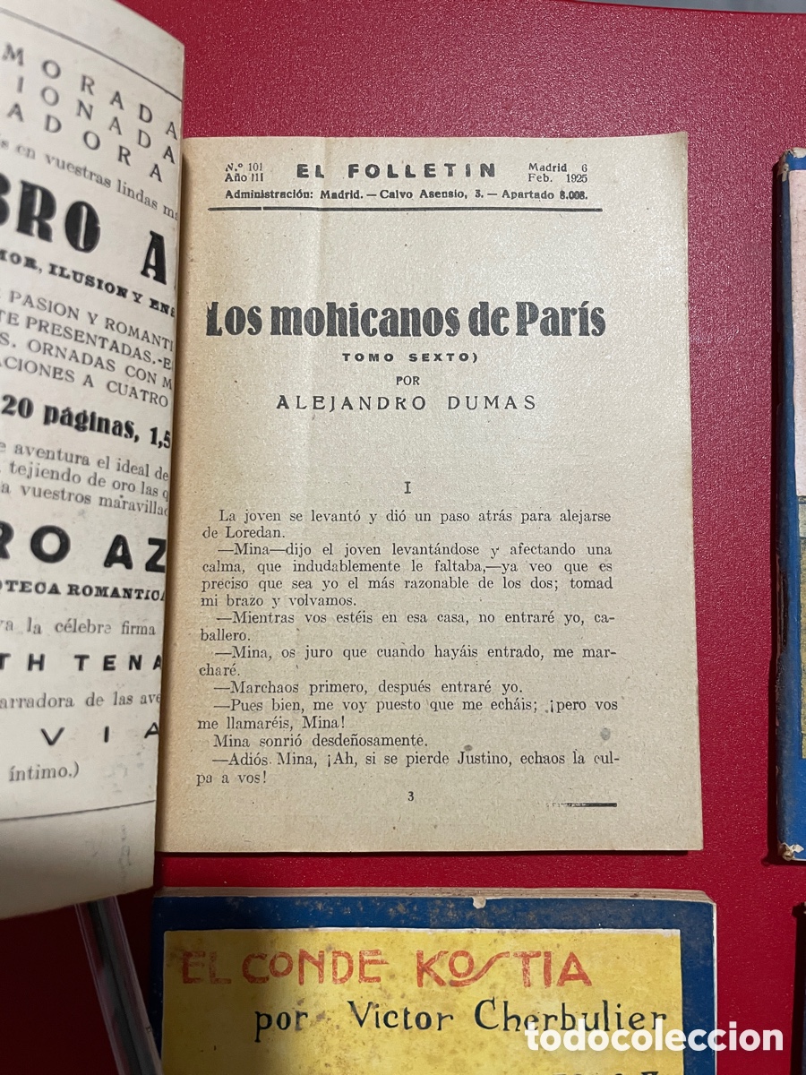 Libros antiguos: Cuatro ejemplares de El follet&iacute;n. A&ntilde;o III. - Foto 2