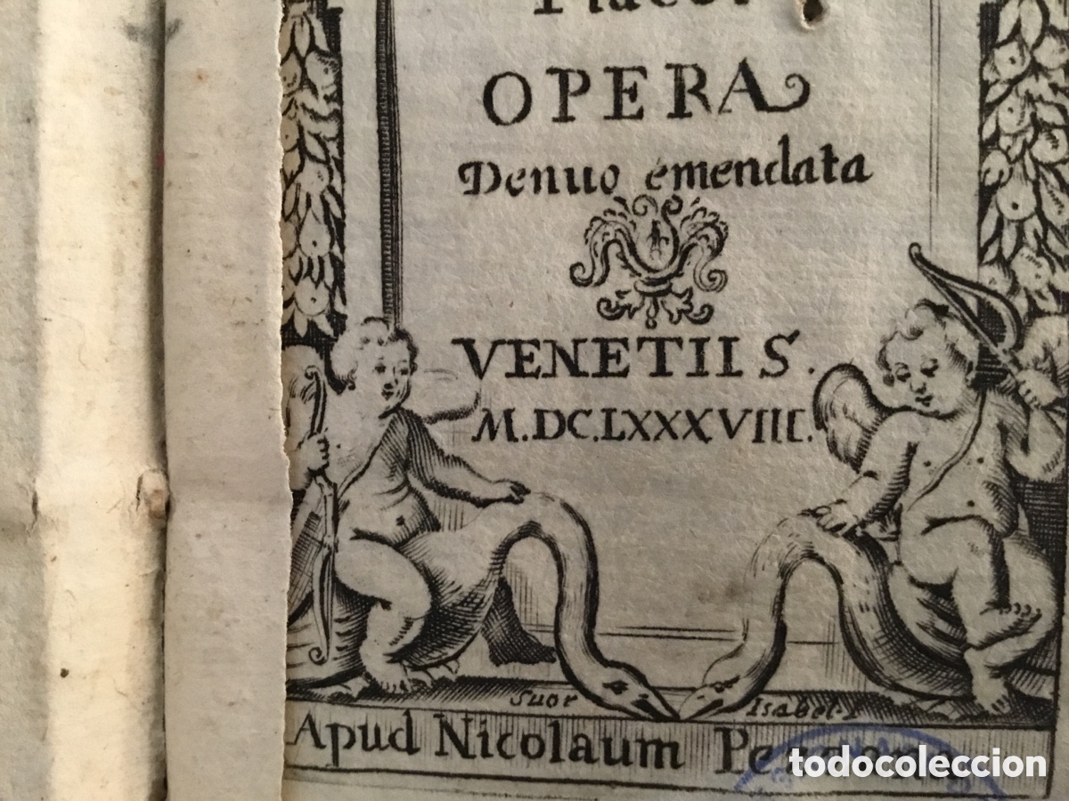Libros antiguos: Horacio. Opera. Venecia 1688, 216 p&aacute;ginas. - Foto 2