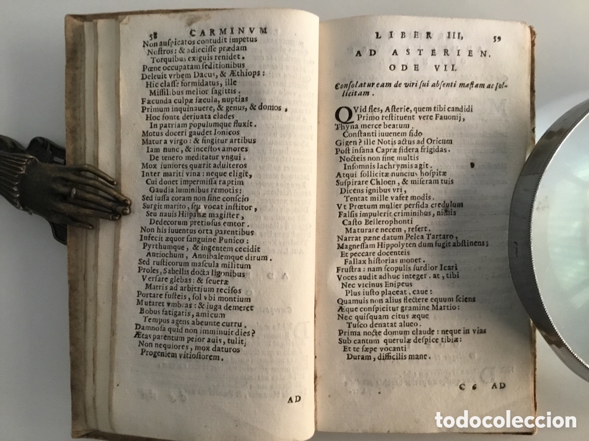 Libros antiguos: Horacio. Opera. Venecia 1688, 216 p&aacute;ginas. - Foto 3