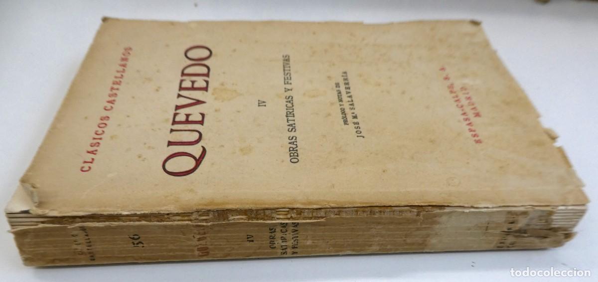 Libros antiguos: Quevedo - IV Obras Sat&iacute;ricas y Festivas - Foto 6