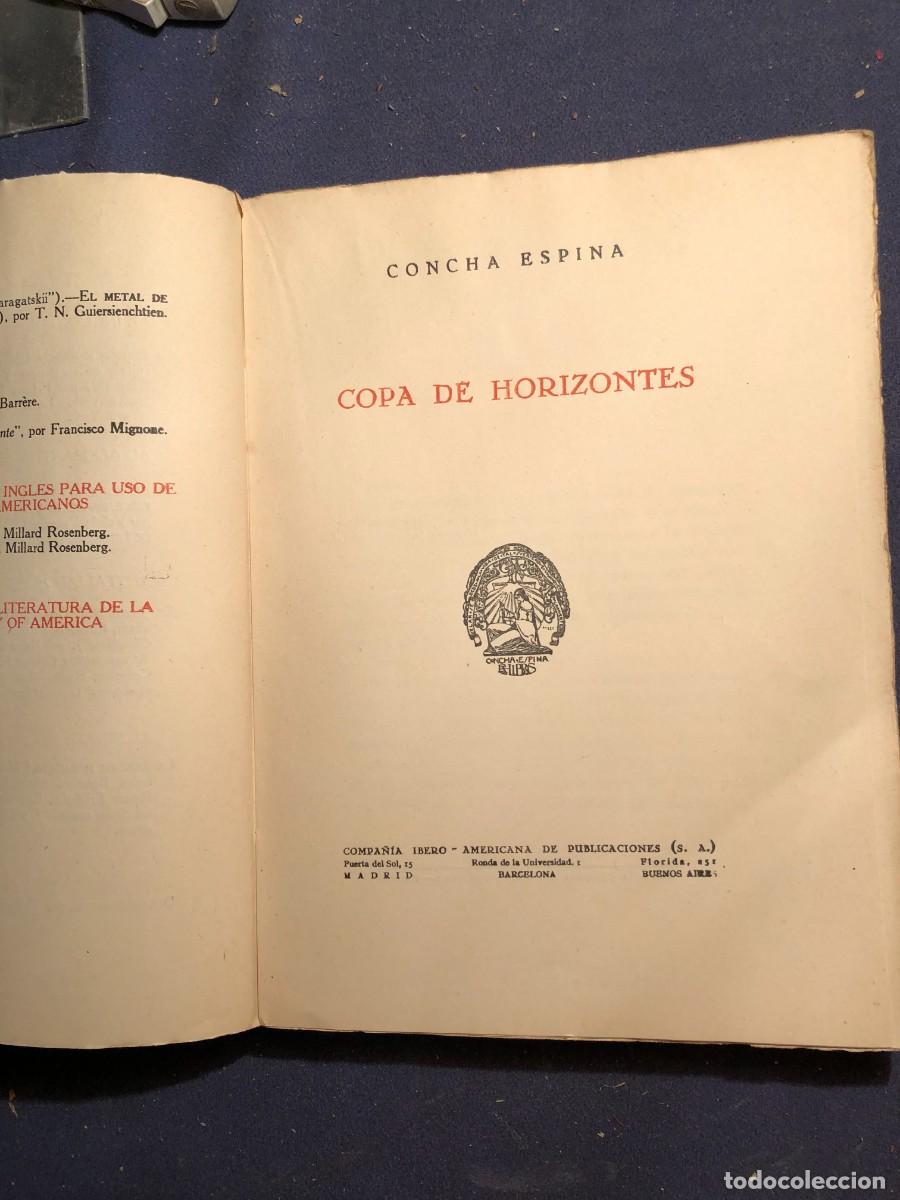 Libros antiguos: CONCHA ESPINA: - COPA DE HORIZONTES ) - (1930) (PRIMERA EDICION) - Foto 2