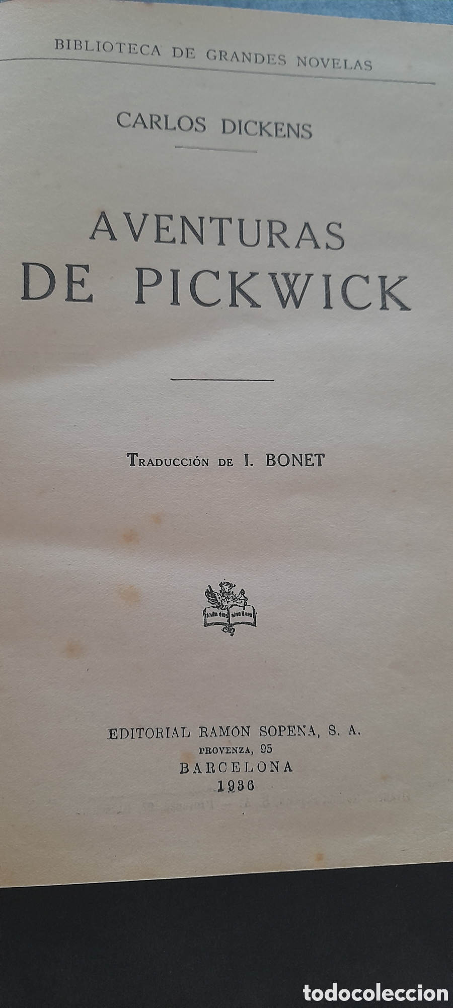 Libros antiguos: Aventuras de Pickwick. Charles Dickens - Foto 3
