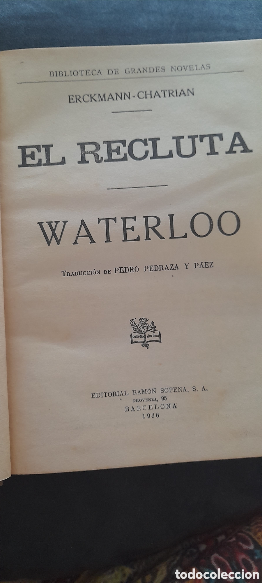 Libros antiguos: El recluta. Erckmann Chatrian - Foto 3