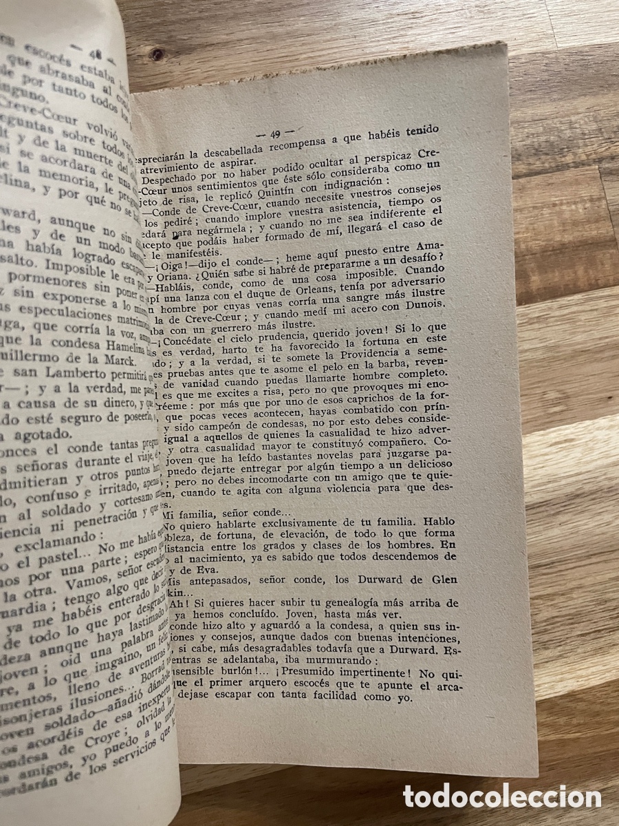 Libros antiguos: Un escoc&eacute;s en la corte de Luis XI. Walter Scott. - Foto 3