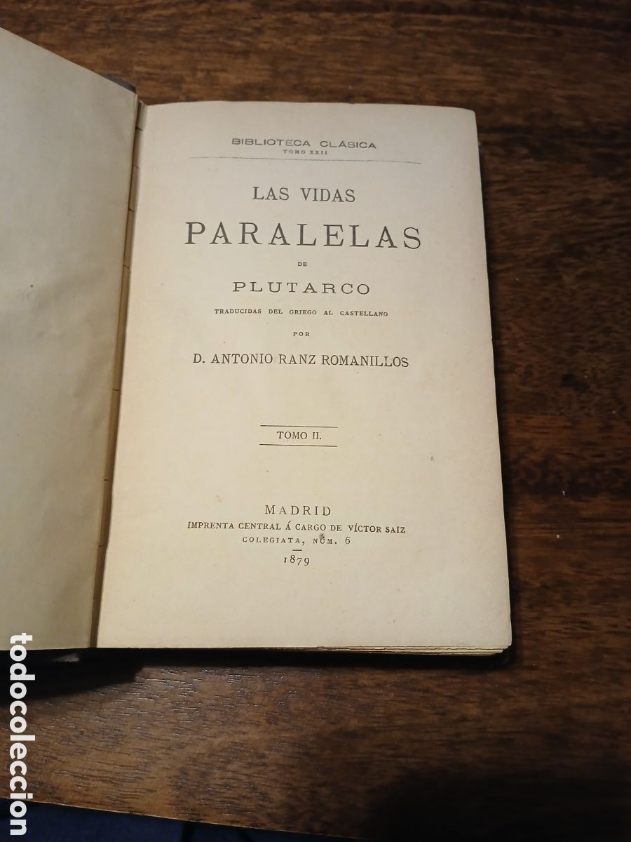Libros antiguos: Vidas paralelas, Plutarco - Foto 8