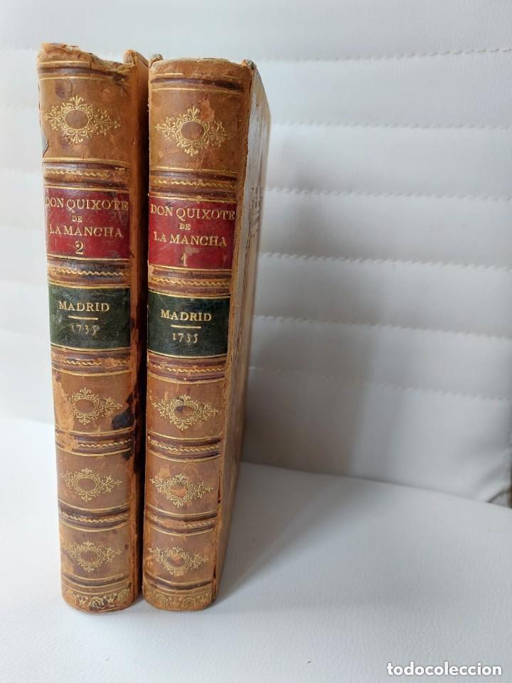 Libros antiguos: Quixote Cervantes 1735 XVIII - Foto 3