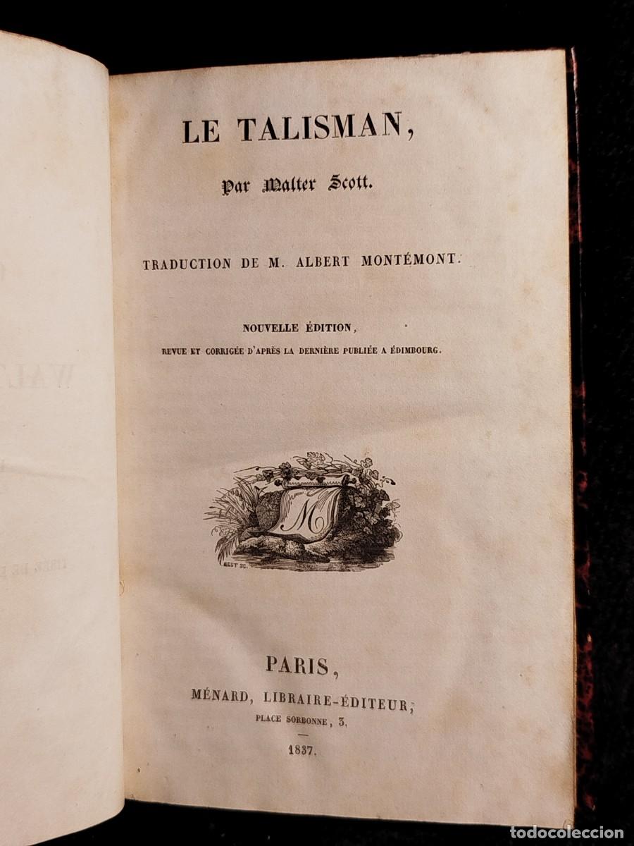 Libros antiguos: 1837. Le talisman. Walter Scott. - Foto 3