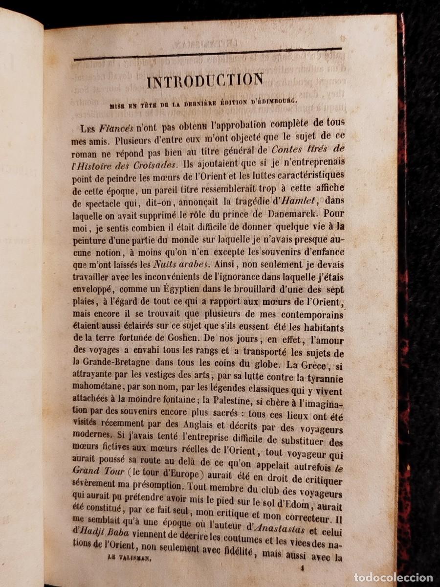 Libros antiguos: 1837. Le talisman. Walter Scott. - Foto 4