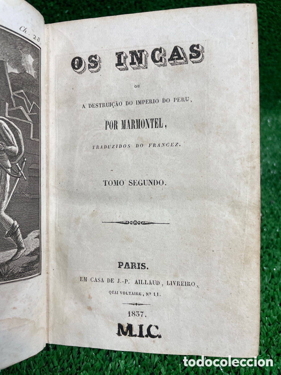 Libros antiguos: Os Incas - Marmontel 1837 -B5 - Foto 6