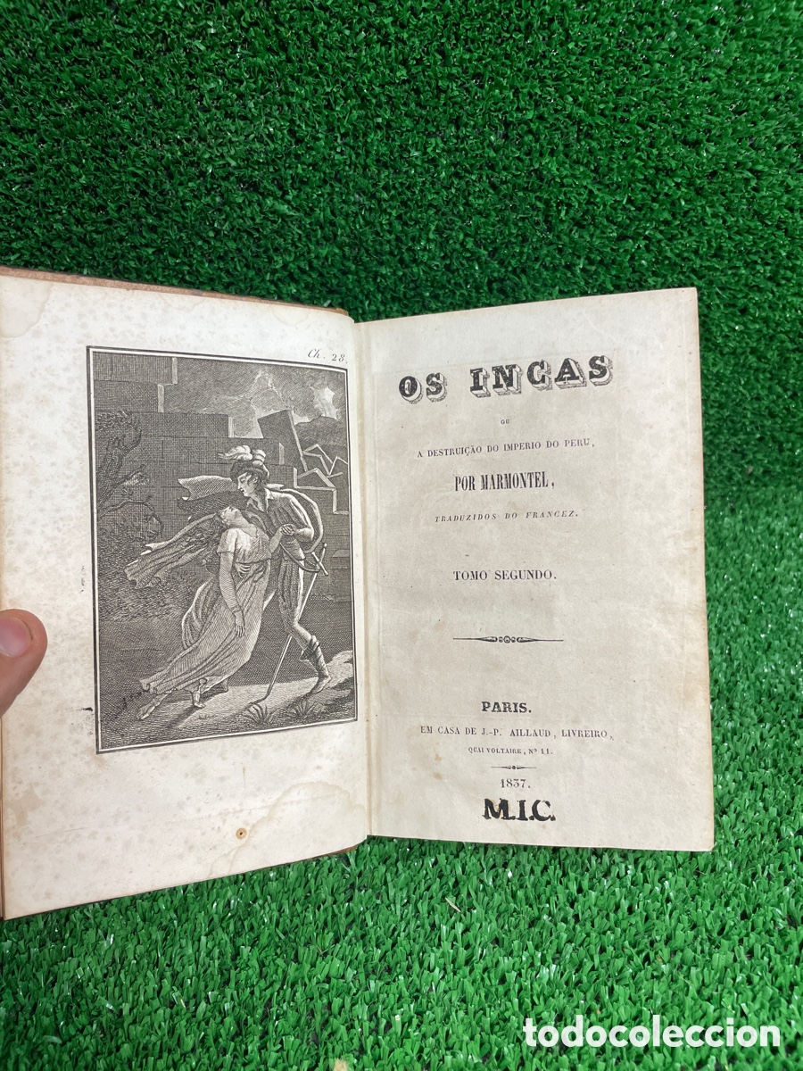 Libros antiguos: Os Incas - Marmontel 1837 -B5 - Foto 1
