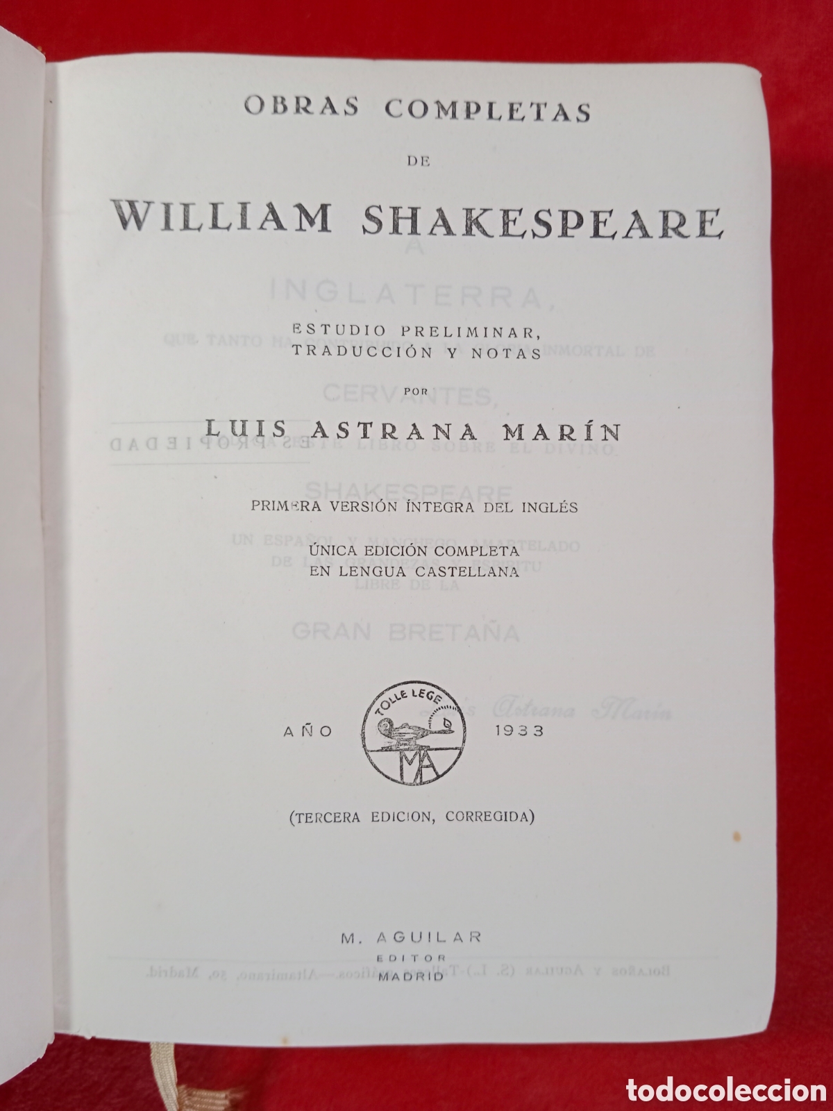 Libros antiguos: SHAKESPEARE , OBRAS COMPLETAS, AGUILAR , 1933 - Foto 7