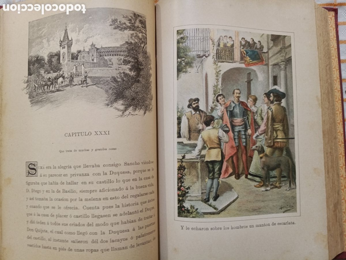 Libros antiguos: DON QUIJOTE DE LA MANCHA (MIGUEL SEGU&Iacute;, ) DOS TOMOS - Foto 10