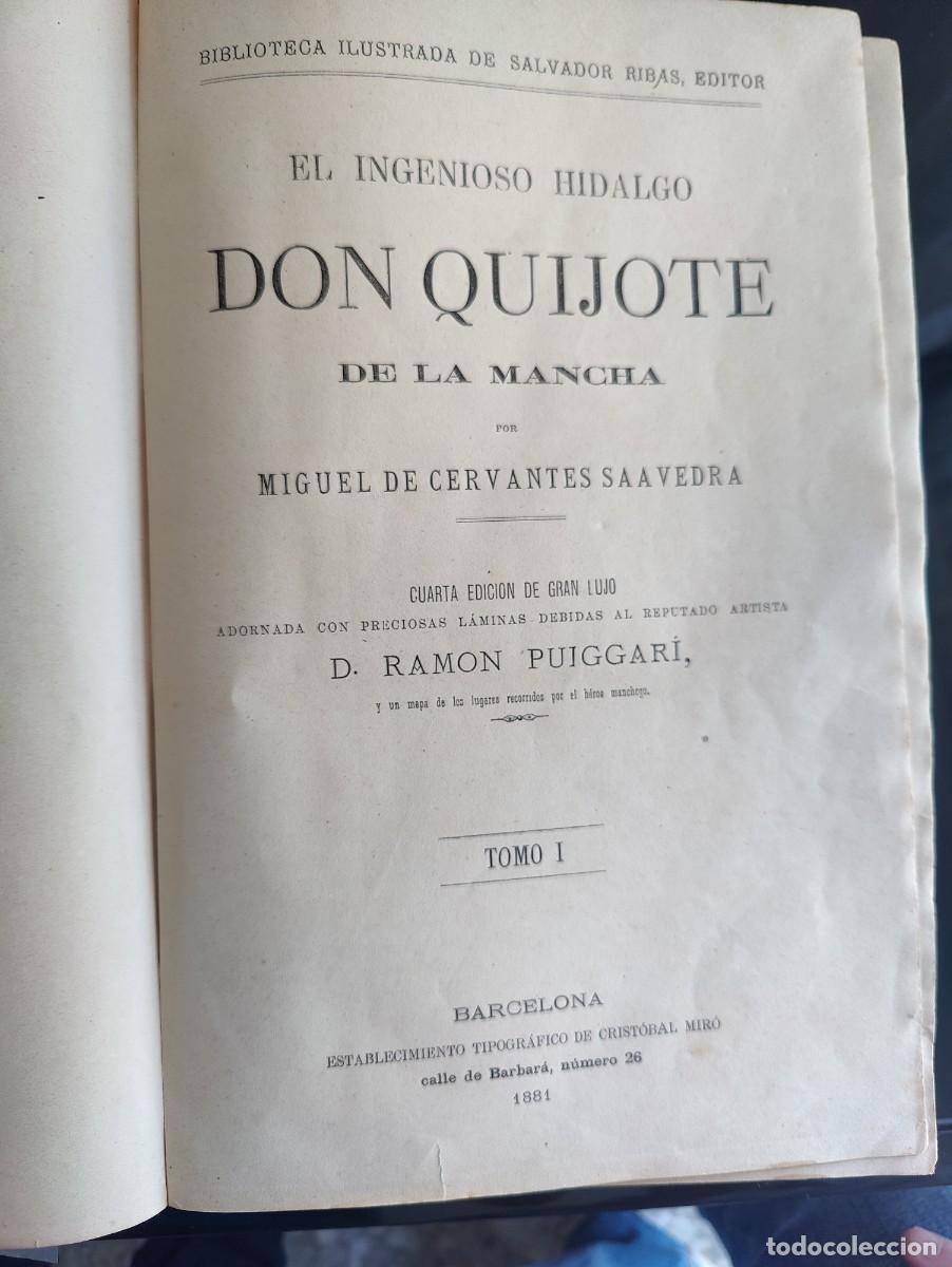 Libros antiguos: Edici&oacute;n 1881. Don Quijote de la Mancha - Foto 2