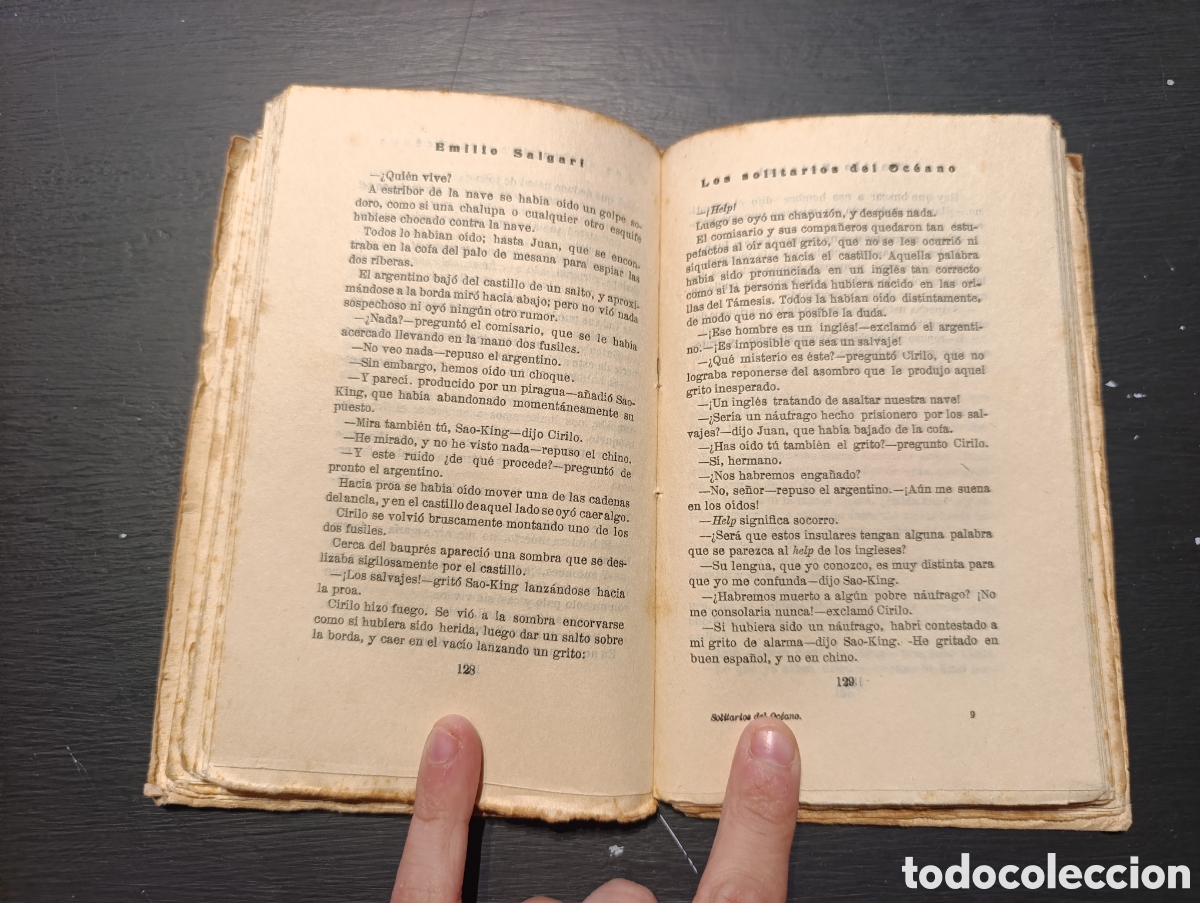Libros antiguos: EMILIO SALGARI LOS SOLITARIOS DEL OC&Eacute;ANO. - Foto 4