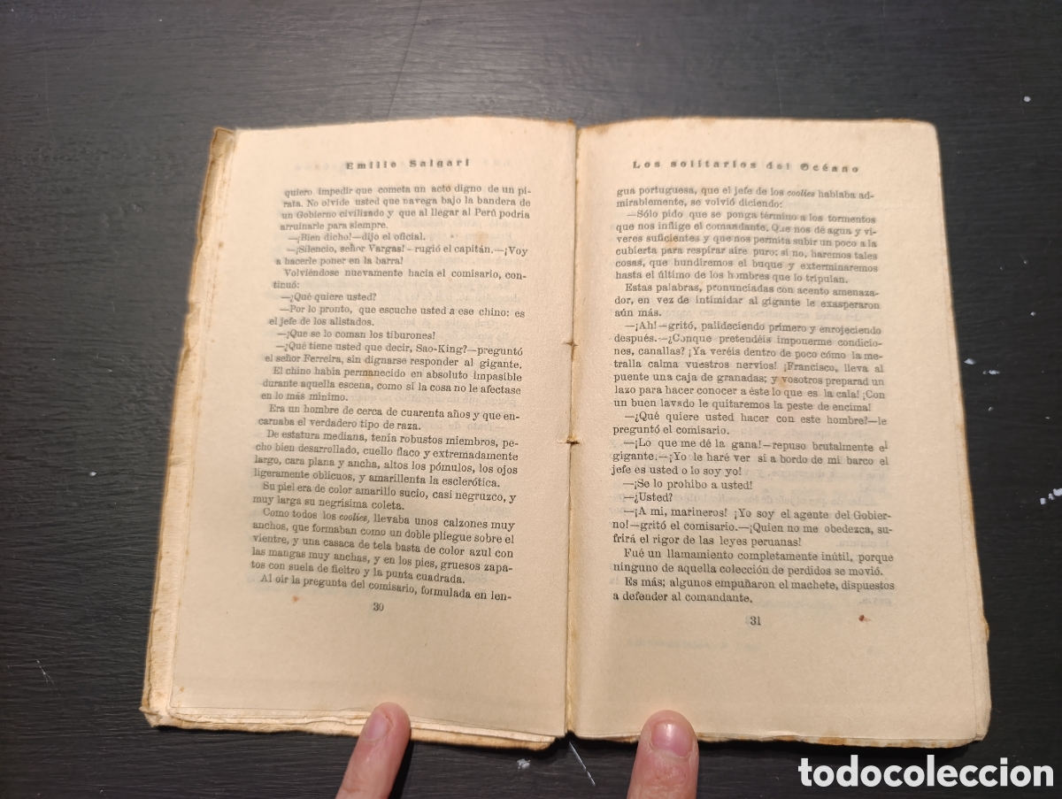 Libros antiguos: EMILIO SALGARI LOS SOLITARIOS DEL OC&Eacute;ANO. - Foto 5