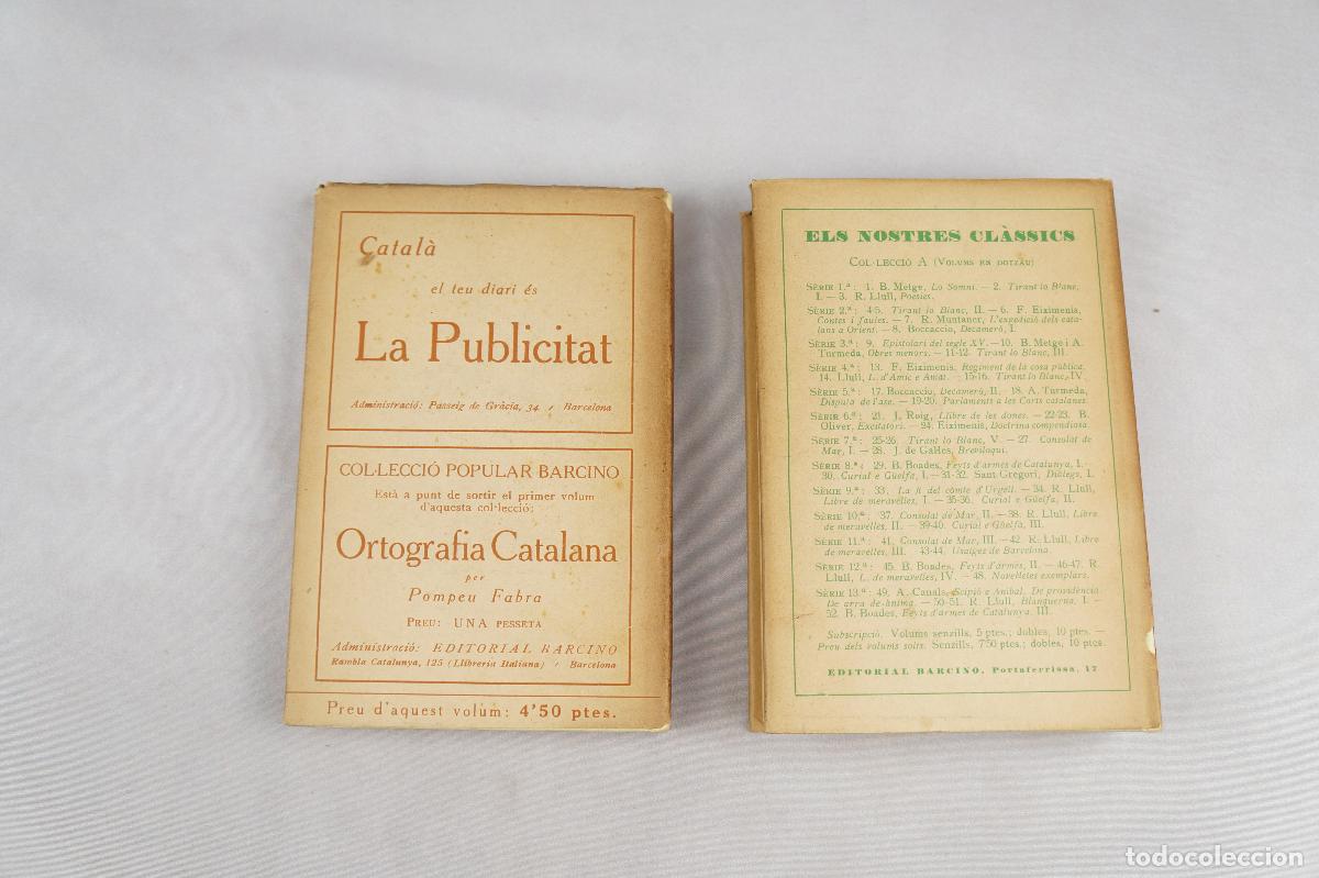 Libros antiguos: Libre de Evast e blanquerna y Poesies, Ramon Llull, 1925-1935, Catal&aacute;n - Foto 3