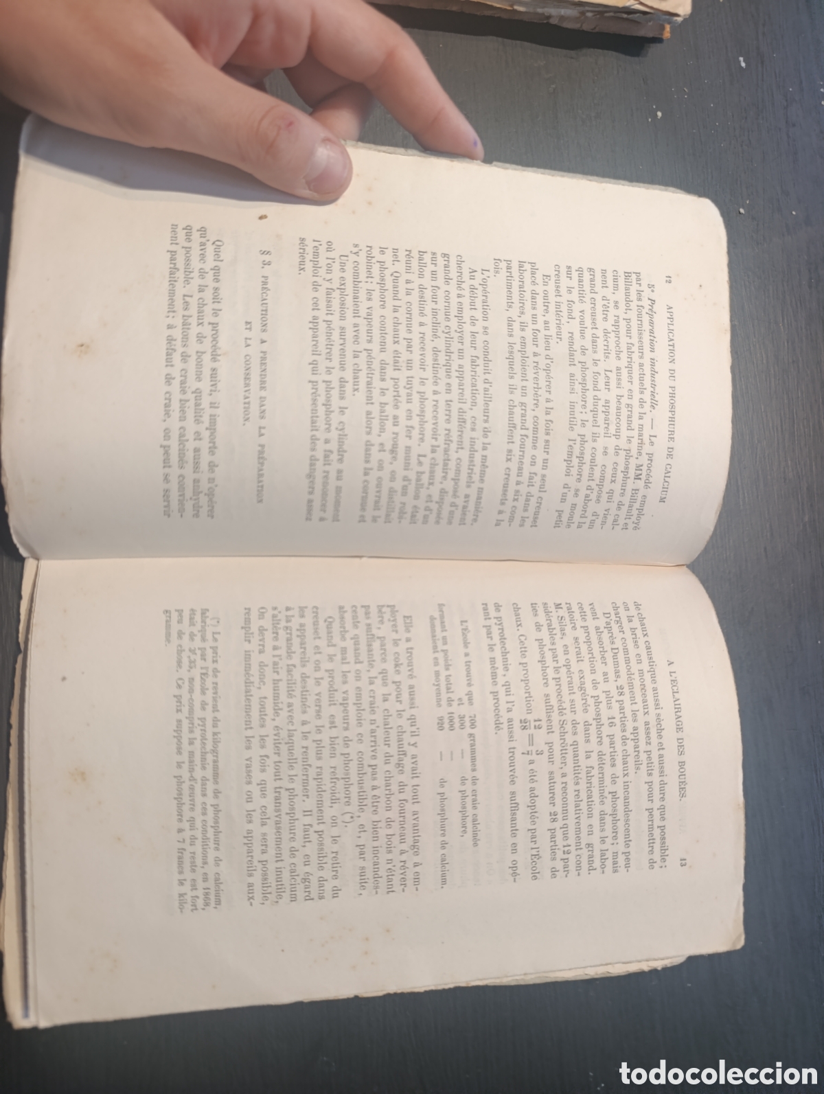 Libros antiguos: DE LAPPLICATION DU PHOSPHURE DE CALCIUM 1877 - Foto 2